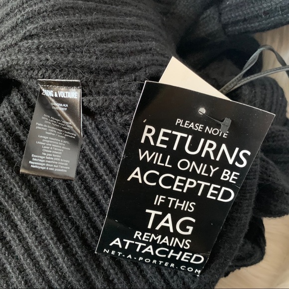 New Zadig &Voltaire Sangria Hooded Alpaca-blend Poncho - Picture 7 of 8